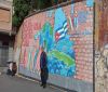 Ramon Labañino visita il murale contro il blocco