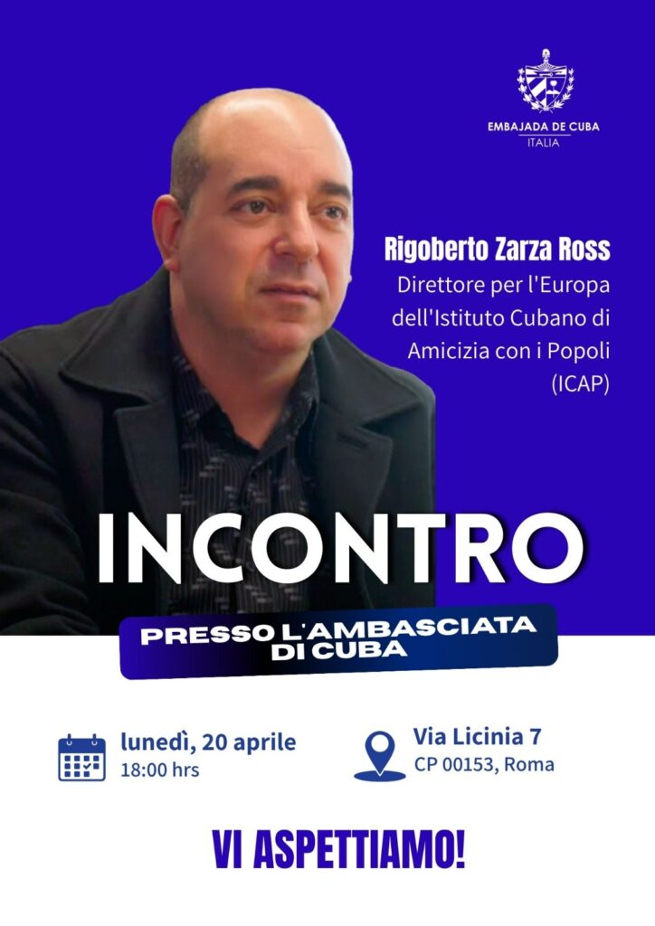 20/04/2026 - Incontro con Rigoberto Zarza Ross