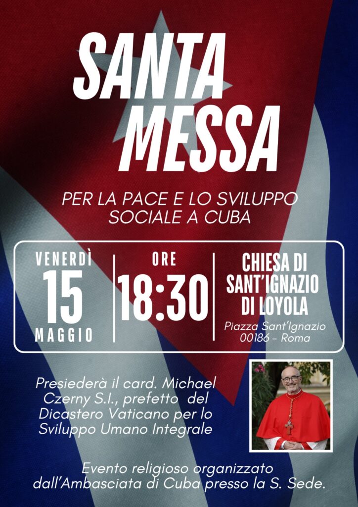 15/05/2026 - Santa Messa per la pace e lo sviluppo sociale a Cuba
